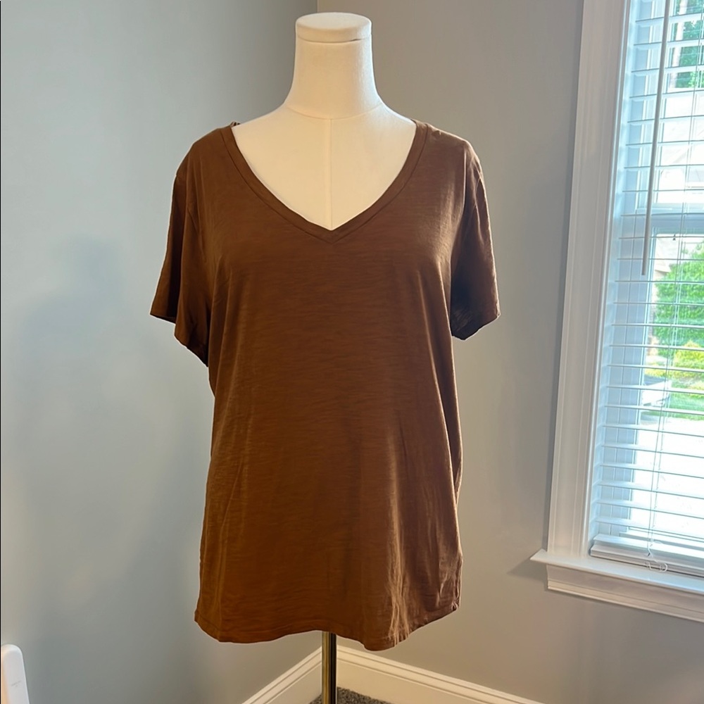 Universal Thread Rust Brown Relaxed Short Sleeve Tee